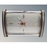 An Art Deco style mantel clock.