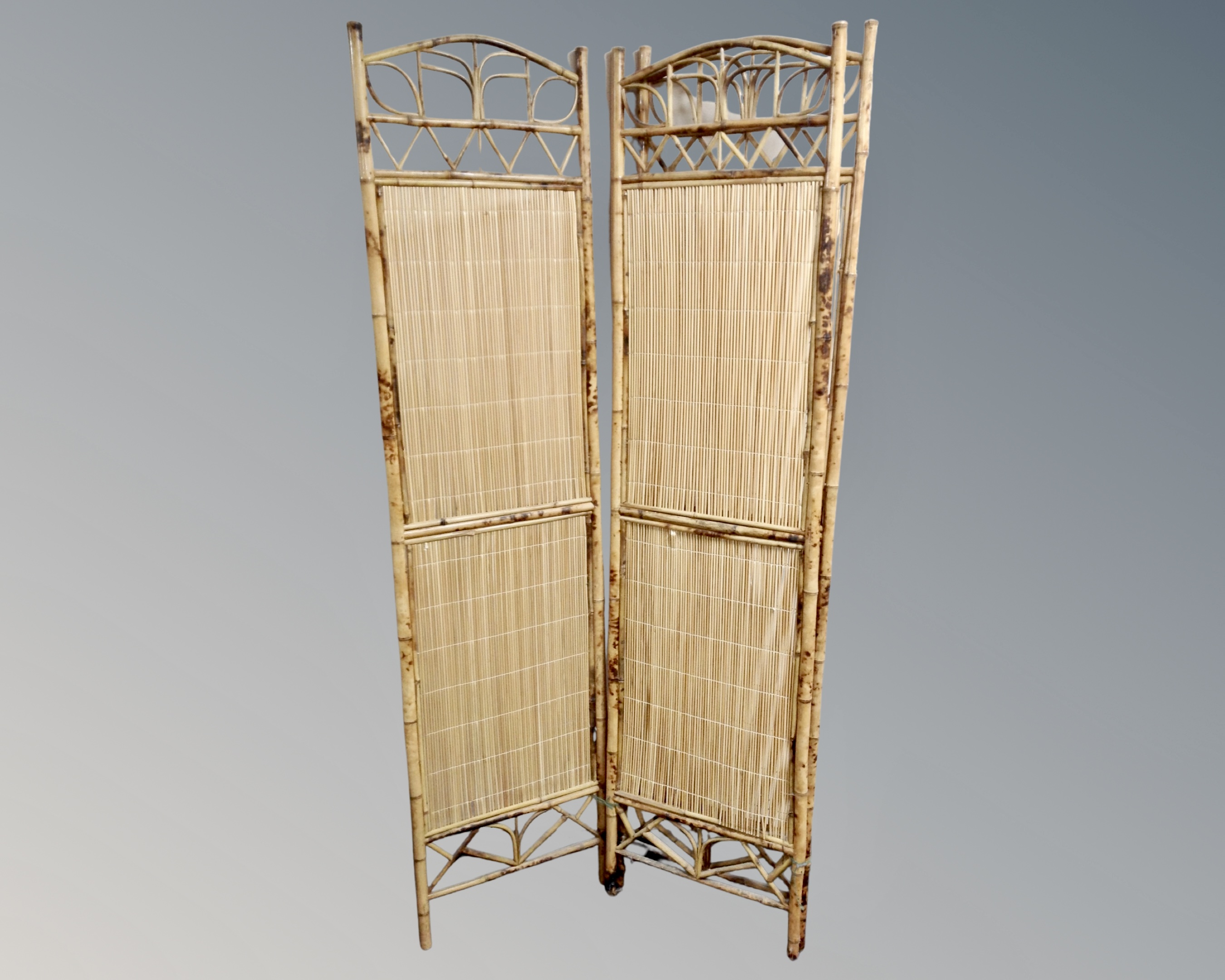 Three bamboo panels.