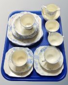 A tray of approximately 21 pieces of Radfords Fenton Malvern pattern tea china.