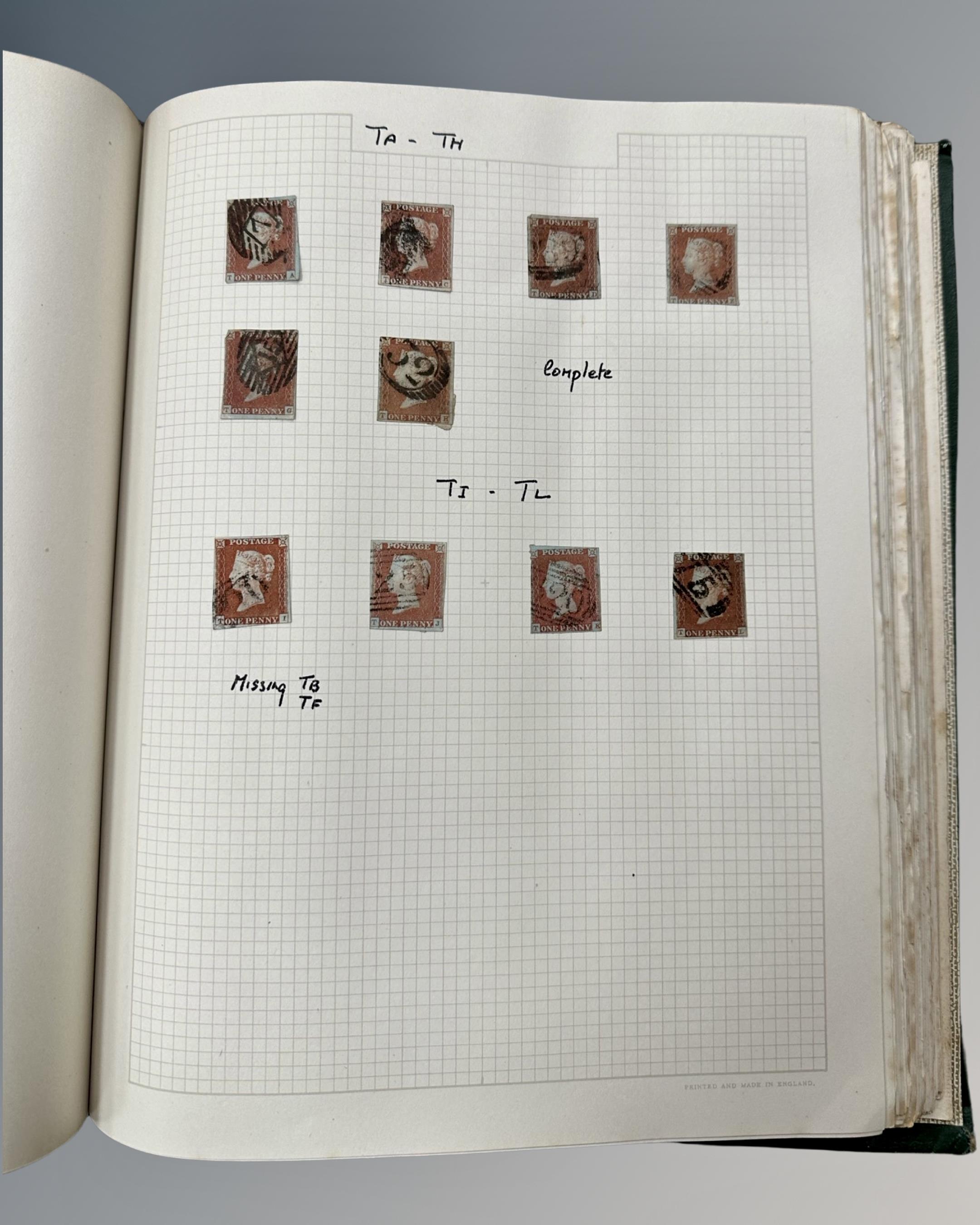 An album of Victorian and later stamps including one penny black and several sheets of penny reds, - Image 18 of 18