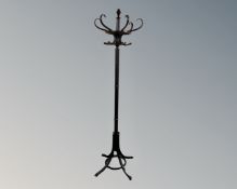 A painted bentwood hat and coat stand (as found)
