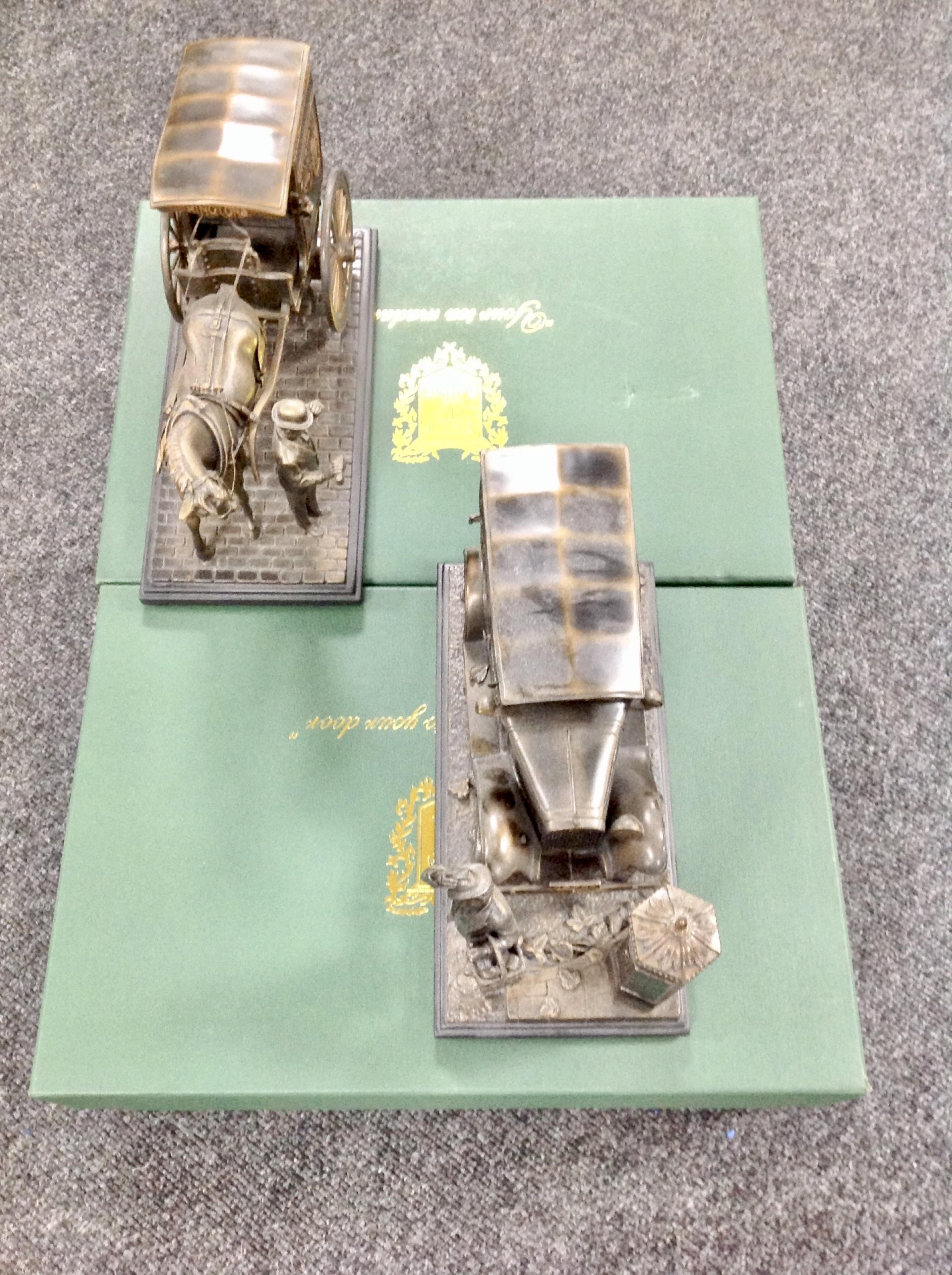 Two Ringtons limited edition delivery van carriages -Tea and More to your door, both parts boxed.