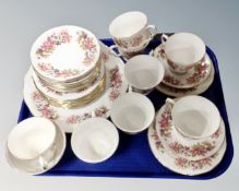 A collection of 30 pieces of Colclough bone tea china.