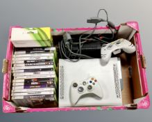 A box of Xbox 360 games,
