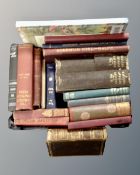A box of antique and later books, Hallam's Literary History etc.