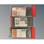 Three stamp albums containing a total of 123 First Day Covers. (3Vols.