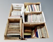 A pallet of vinyl records to include classical LPs and box sets, 45 singles, Duke Ellington,
