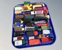 A collection of thirty-two unboxed die cast models, all commercial vehicles, by Corgi,