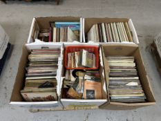 A pallet of vinyl records including European pressed albums, classical box sets,