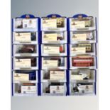 A collection of eighteen Oxford Diecast models in original boxes, all commercial vehicles.