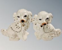 A pair of Staffordshire dogs,