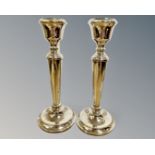 A pair of Elizabeth II loaded silver candlesticks, S J Rose & Son, Birmingham 1968, height 23cm.