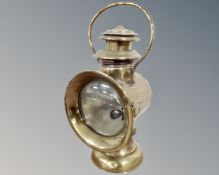 A Victorian carriage lamp by Bleriot, London & Paris, registration number 415177.