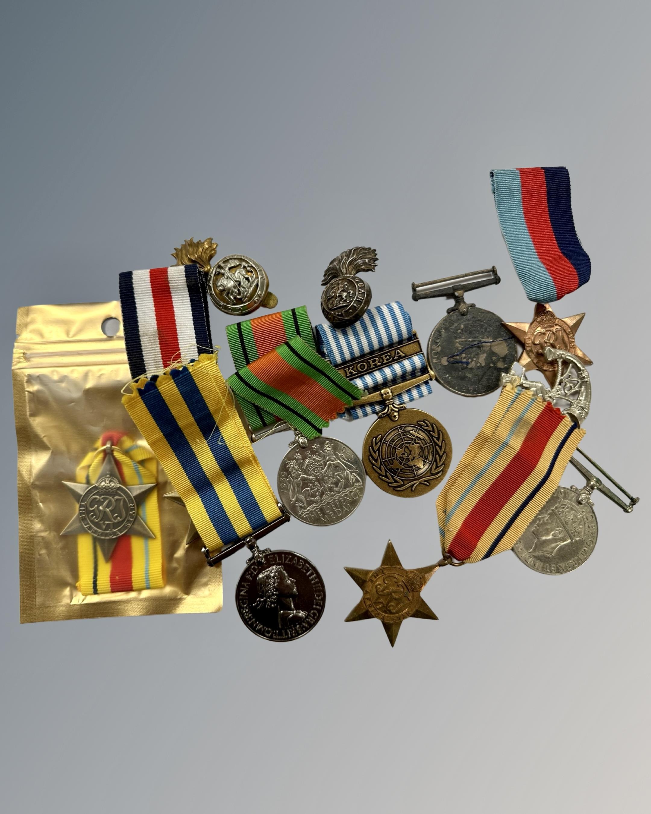 War Medals and badges, some genuine,