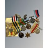 War Medals and badges, some genuine,