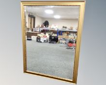 Contemporary gilt frame rectangular mirror. Length 112 cm.