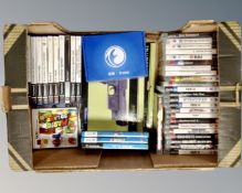 A box of Playstation and Playstation 3 games, Wii Lego games,