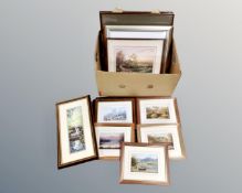 A box of pictures, signed prints, limited edition print etc.
