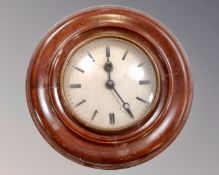 A late 19th century circular wall clock.