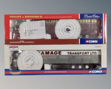 Two Corgi Limited Edition haulage vehicles : Rammage Transport and Philips of Seahouses (2)