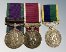 A Campaign Service and Conduct medal trio, Northern Ireland,