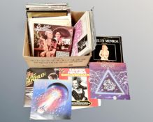 A box of vinyl records,