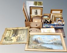 A large quantity of pictures and prints, photograph frames,