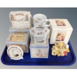 A tray of Wedgwood Rambling Ted money box and picture frame,