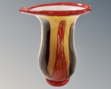 A coloured Art glass vase
