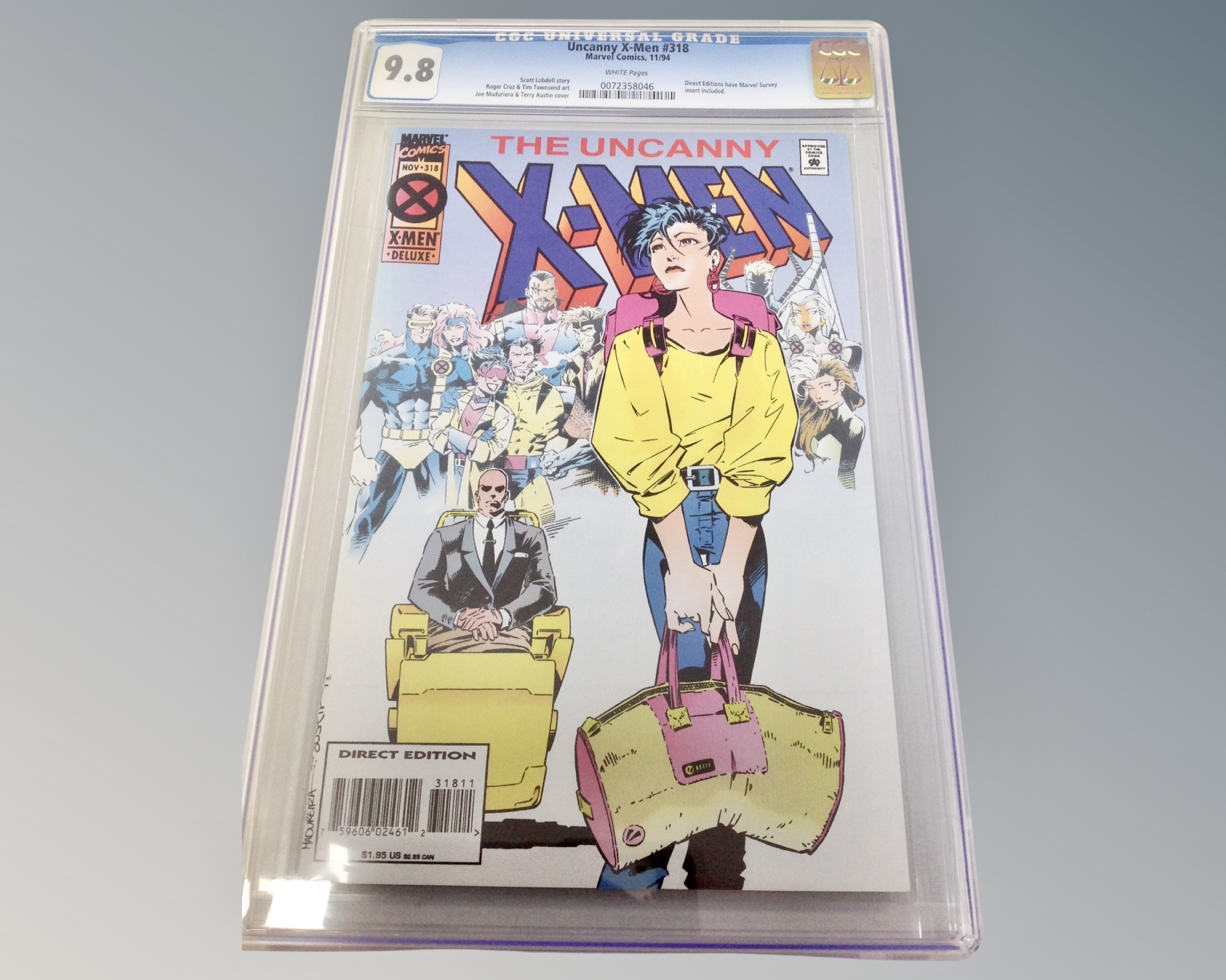 Marvel Comics : The Uncanny X-Men issue 318 CGC Universal Grade, slabbed and graded 9.