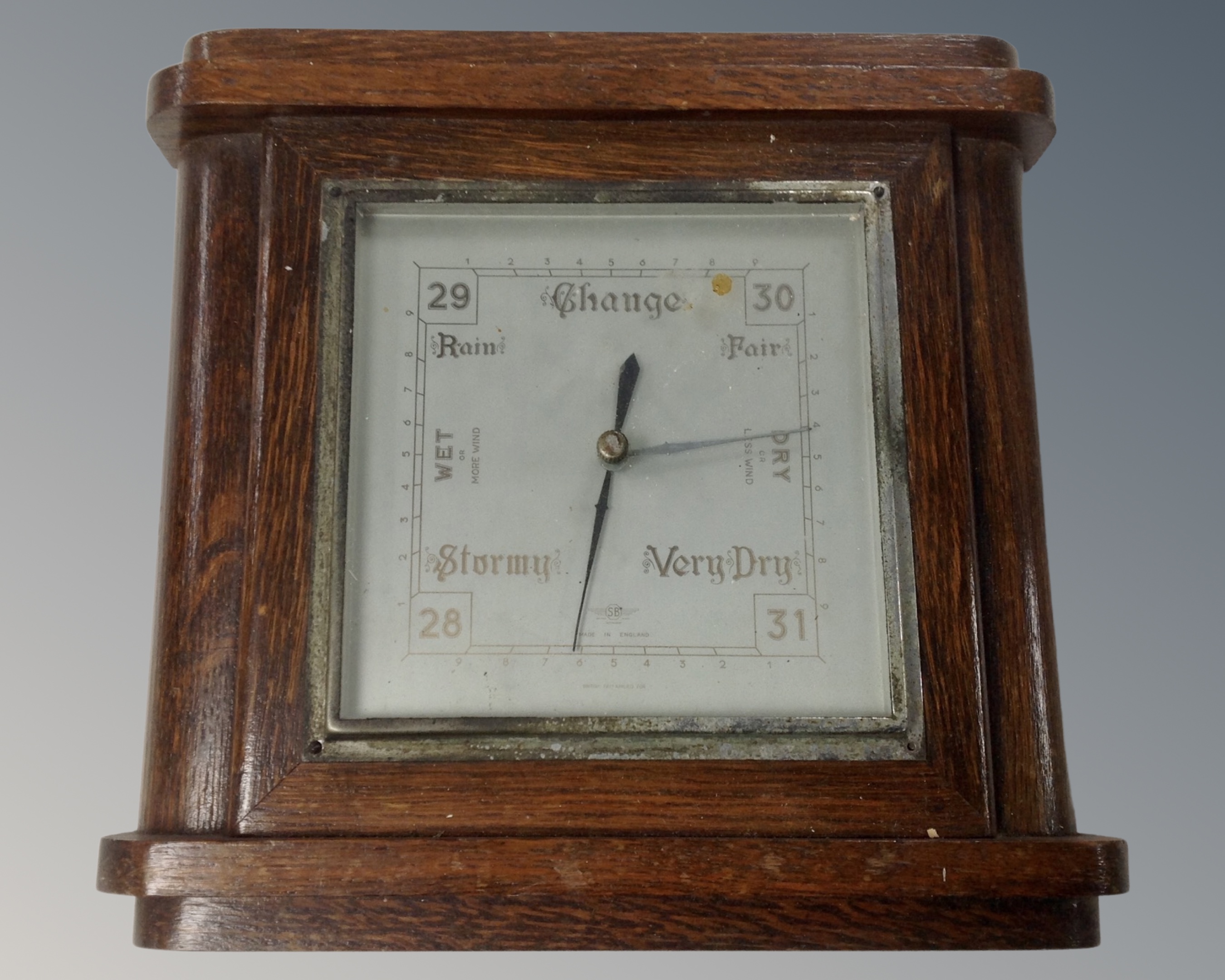 An early 20th century oak barometer