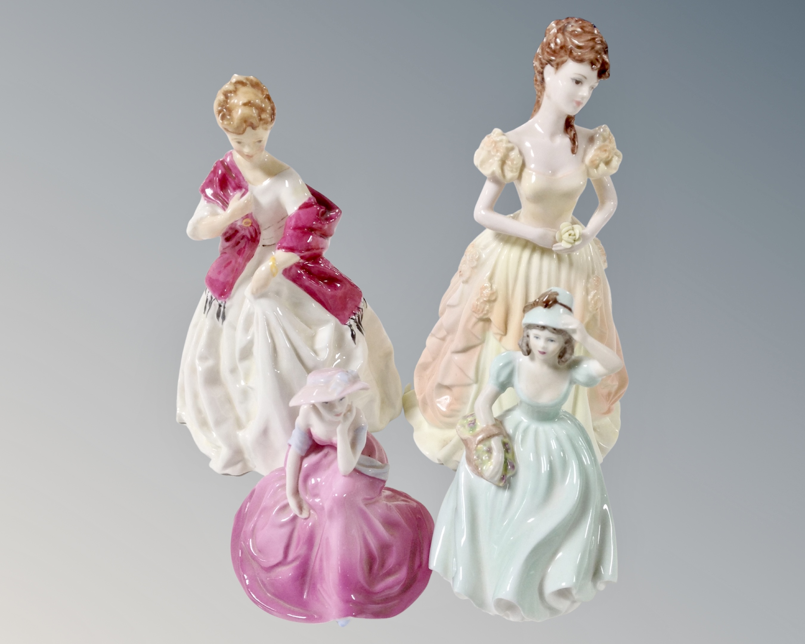 A Royal Worcester F G Doughty figure 'First Dance' 1629,