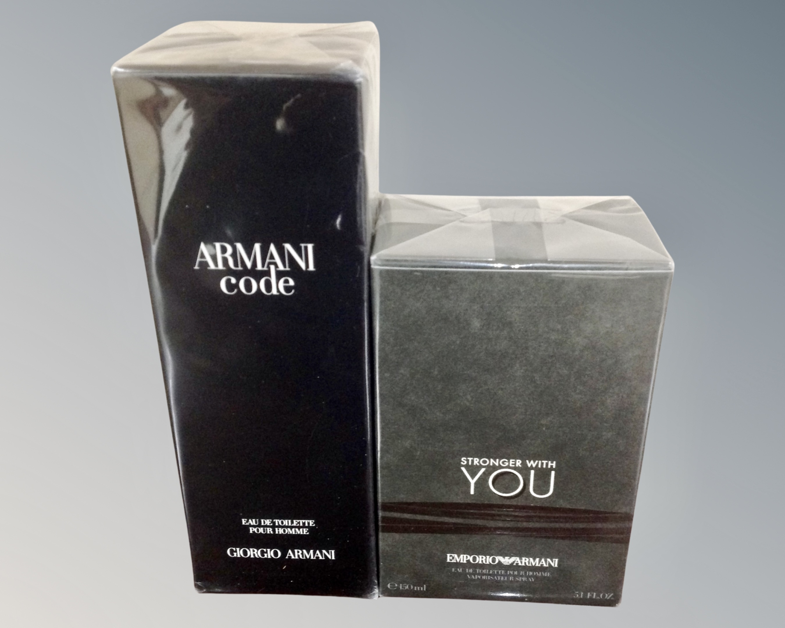 A bottle of Giorgio Armani Armani Code eau de toilette 200ml,