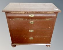 A 19th century painted four drawer chest