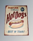 A contemporary wall canvas - Hot Dogs