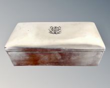 A Birmingham silver cigarette box,