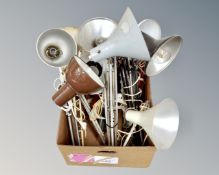 A box of ten anglepoise lamps