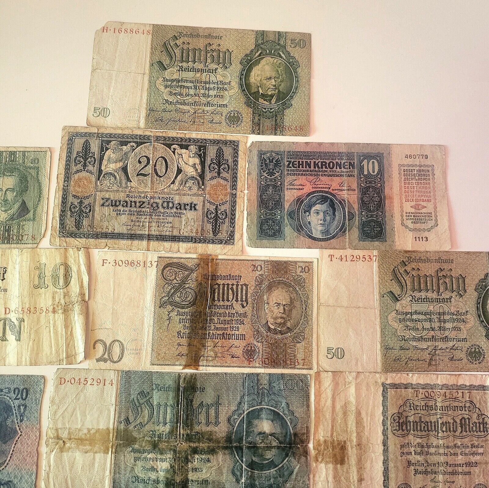 Vintage German and Austrian/Hungarian bank notes. - Image 2 of 4