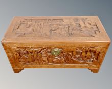 A camphor wood blanket box