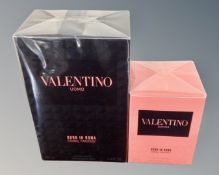 Two bottles of Valentino Uomo Born in Roma Coral Fantasy eau de toilette 100ml,