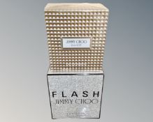 A bottle of Jimmy Choo Flash eau de parfum 100ml together with Jimmy Choo Elicit eau de parfum 60ml,