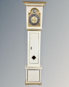 A 19th century Danish longcase clock in painted case