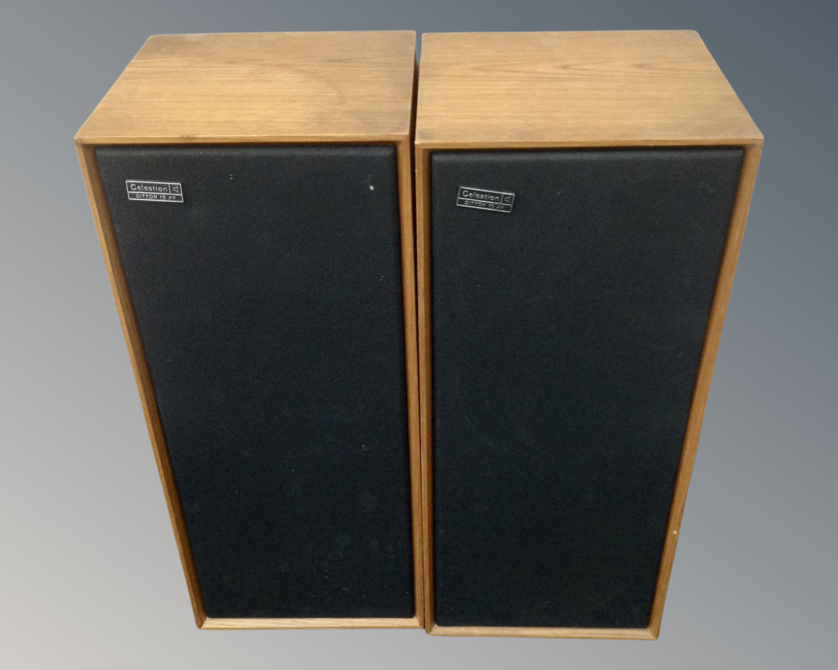 A pair of Celeston Ditton 15 XP teak cased speakers