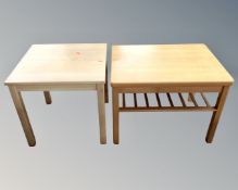 Two contemporary occasional tables