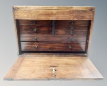 An antique counter top mahogany cabinet fitted internal drawers
