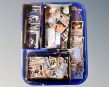 A tray of picture cards,