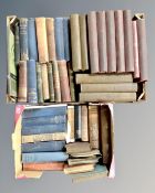 Two boxes of antique and later books, encyclopedia,