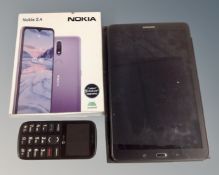 A Samsung Moska tablet, together with Nokia 2.