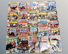 Fifty assorted 1970's and later Marvel comics to include The Island of Dr Moreau issue 1, Star Wars,