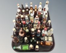 A large collection of alcohol miniatures, liquors,